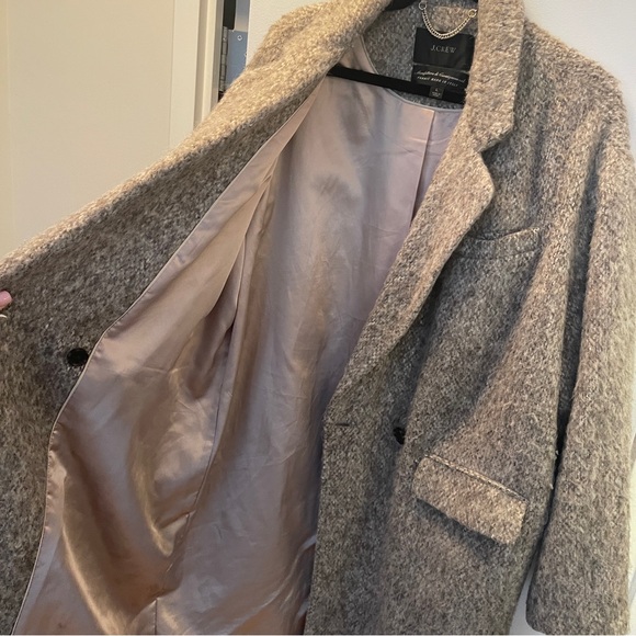 JCREW Italian Wool Car Coat Mushroom Brown and Tan - Picture 2 of 12